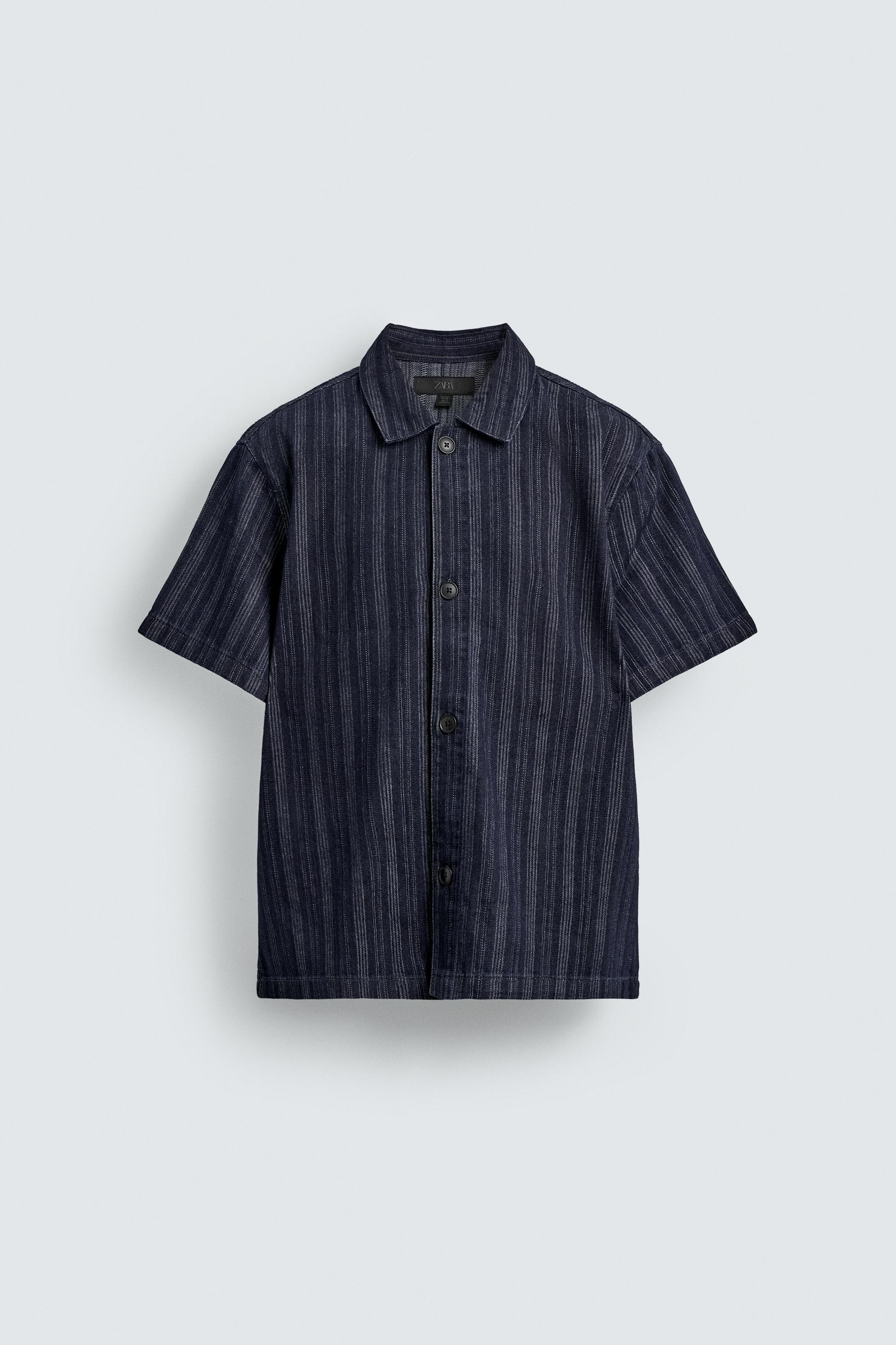CHEMISE RELAXED FIT JACQUARD RAYURES